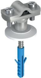 J. Pröpster 110180 vezetéktartó + csavar + tipli, StFz/V2A, Rd 8-10mm, 24mm kiemelés (110180)