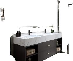  LED fürdőszobai tükör, mandzsetta ellen, tompítható lámpákkal, intelligens touch, 48 " x24" , Ezüst