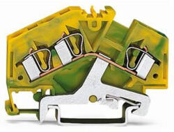 Wago 281-637 3 vezetékes földelő sorkapocs4 -mm2, zöld-sárga (281-637)