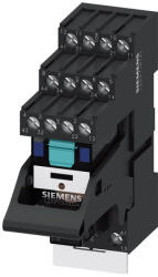Siemens LZS: PT5B5L24 relé+logikailag szeparált foglalat, LED-modul védődiódával, 4CO/10A, 24VDC, csavaros (LZS:PT5B5L24)