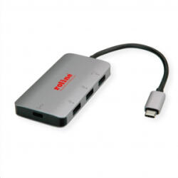 Roline USB 3.0 Hub 4 port szürke (14.02. 5038) (14.02.5038)