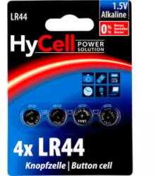 HyCell LR44 gombelem, alkáli mangán, 1, 5V, 140 mAh, 4 db, Ansmann AG13, V13GA, G13A, 13GA, PX76A, PX675A, 157, L1154 (1516-0024)
