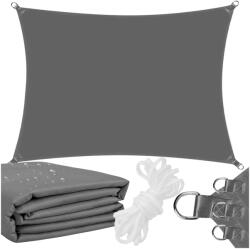 Sersimo Springos vízálló szögletes Napvitorla 160 g/m2 4x3m - Grafit (SN0058)