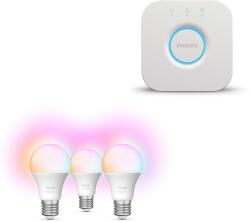 Philips Hue Bridge 2.0 + Philips Hue Essential White and Color Ambiance 8 W, E27, 3 db (929001180642/929004235407)