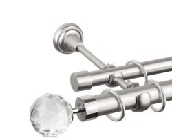  Cristal Dupla Függönyrúd - Kristály Gömbök - 400 cm