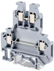 TRACON emeletes ipari sorozatkapocs, csavaros, sínre, 0, 2-2, 5mm2, 500VAC, 32A - TSKA2, 5/2 (TSKA2,5/2)