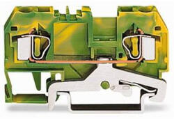Wago 281-907/999-950 2 vezetékes földelő sorkapocs4 -mm2, zöld-sárga (281-907/999-950)