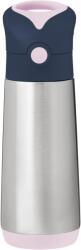b.box Italtermosz szívószállal 500 ml - indigó/rózsaszín