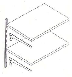  Szerszámtartó állványhoz polc 35cm 2db konzollal