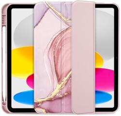 Tech-Protect Apple iPad 10.9 (2022) tablet tok (Smart Case) on/off funkcióval, Apple Pencil tartóval - Tech-Protect - marble (ECO csomagolás) (TP309979)