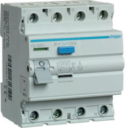 Hager Hibaáramrelé 4P, 25A, 30mA, A CD425J (CD425J)