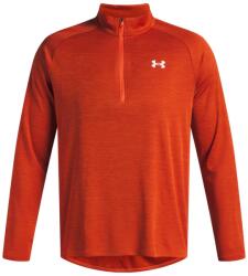 Under Armour Férfi funkcionális félcipzáras pulcsi Under Armour TECH TEXTURED 1/2 ZIP narancssárga 1382797-844 - M