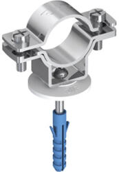 J. Pröpster 662001 HVC-50 vezetéktartó, V2A, 23mm, rozettával, facsavarral és 8mm dübellel (662001)