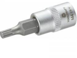 TOOLCRAFT Dugókulcs betét 6, 3 mm (1/2), sokfogú bittel 4mm, hossz: 37 mm, TOOLCRAFT (816073)