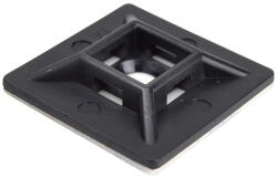 TRACON Kábelkötegelő talp 28x28 /5, 7 fekete, 4oldalt fűzhető, csavarozható/öntapadós TALP281 Tracon (TALP281)