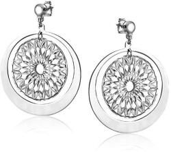 Ezüst Toscana Cipke Fülbevaló- kör, ezüst