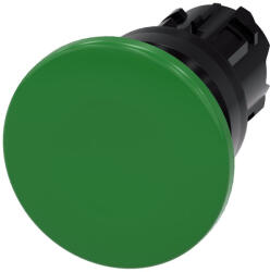 Siemens 3SU1000-1BD40-0AA0 nyomógombfej, 40mm-es gomba, zöld Sirius (3SU10001BD400AA0)