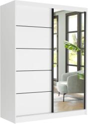  Gardróbszekrény Rivano VI. 150x200x60cm tükörrel, fehér