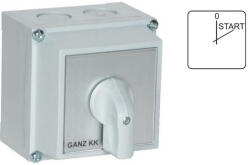 Ganz KKM0-20-4482 Fokozatkapcsoló, tokozott kézikapcsoló 20A, 0+2 fokozatú IP65, 3P, Ganz (3AC4482XB00S40)