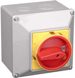 TRACON Főkapcsoló, lakatolható, tokozott, BE-KI 400V, 50Hz, 20A, 4P, 5, 5kW, 48×48mm TKFL-20T Tracon (TKFL-20T)