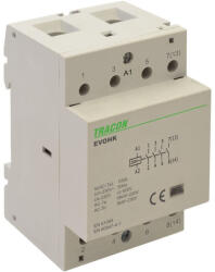Tracon Installációs kontaktor 3 Modul, 4×NO, 63A EVOHK4-63 Tracon (EVOHK4-63)