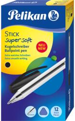 Pelikan Tollkészlet, 12 db, Stick super soft, Fekete tinta (804370)
