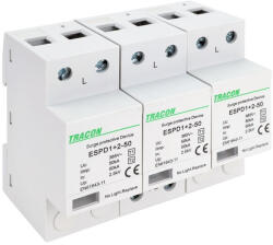 Tracon Túlfeszültség levezető T1+T2 AC tipusú egybeépített ESPD1+2-50-3P Tracon (ESPD1+2-50-3P)