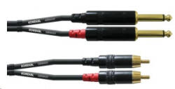 Cordial CFU 1, 5 PC 2 RCA apa -> 2 6.3 mm Jack apa kábel (CFU 1,5 PC) - aqua
