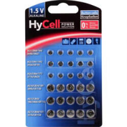 HyCell Gombelem készlet 5x AG 1, AG 3, AG 4, AG 10, AG 12, AG 13 (5015473-510) - aqua