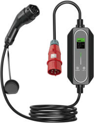  Raedian 11kW | 3x16A | Type 2 | Portable EV Charger - Három fázisú (3x16A) hordozható elektromos autó töltő | 5m kábel - pepita