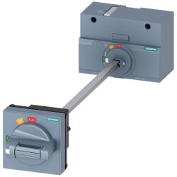 Siemens 3VA9257-0FK21 rotációs hajtás 3VA1-hez (250A), komplett, szürke, 8x8mm 300mm-es tengely, IP65 (3VA92570FK21)