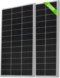  Napelem, monokristályos technológia, nagy hatékonyságú, 240 W fehér panel