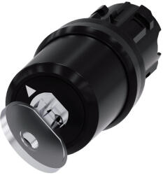 Siemens 3SU1000-5BF01-0AA0 kulcsos kapcsolófej, 2 állású, CES, SSG10, kulcs O állásban kivehető Sirius (3SU10005BF010AA0)