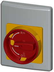 Siemens 3RV1923-4E öntött műanyag előlap vészleállító forgó működtető mechanizmussal, IP55 (S00, S0, S2, S3 mérethez) (3RV19234E)