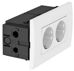 OBO dugaszolóaljzat-egység Modul 45, 2-részes, hófehér 84x140x59mm 6119407 (6119407)