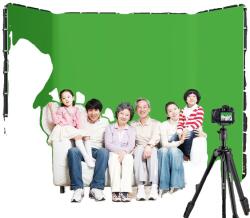  Fotózási háttérállvány, állítható magasság, zöld képernyő háttere, 240x400cm zöld