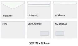  Boríték LC5 - Öntapadós - Jobb Ablakos - 162x229 mm