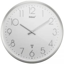 Mebus (19776) Rádiójel vezérlésű Falióra 25 cm x 4 cm Ezüst Zajtalan óraszerkezet (19776)