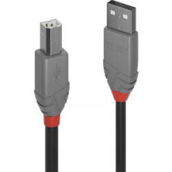 Lindy USB 2.0 Csatlakozókábel [1x USB 2.0 dugó, A típus - 1x USB 2.0 dugó, B típus] 10.00 m Fekete (36677) - aqua