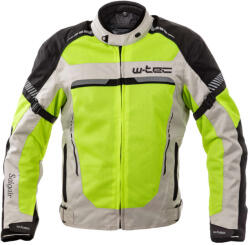  Nyári motoros kabát W-TEC Saigair Fluo Sárga-Szürke 3XL