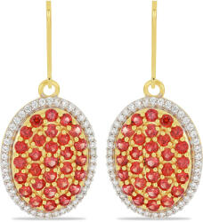  Rosebery Arany Fülbevaló - Vörös Zafír, Cirkon