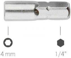BERNSTEIN Bit adapter 1/4 hüvelykes> 4 mm-es bitek 25 mm 1/4 (4-566) (4-566)