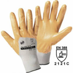 L+D worky Flex-Nitril 1496C Poliészter Munkakesztyű Méret (kesztyű): 8, M EN 388 CAT II 1 db (1496C)