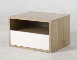 Homcom 2 db éjjeliszekrény készlet, Homcom, forgácslap, natúr/fehér