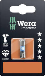 Wera 840/1 IMP DC 1 x 6, 0x25 Impaktor bit Hossz: 25 mm (05073906001) (05073906001)