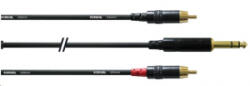 Cordial CFY 3 VCC 6.3mm Jack apa sztereo -> 2x RCA apa (CFY 3 VCC) - aqua