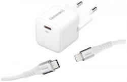 Intenso W30C GaN + C315L USB-s töltőkészülék 30 W 1x USB-C, 1x Apple Lightning Fehér Beltér GaN, USB Power Delivery (USB-PD) (7803052) (7803052)