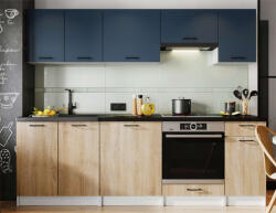  TANYA konyhabútor szett sonoma tölgy-sötétkék 240/240 (9800011)