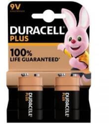 Duracell (Plus-9V B2) 9V-os elem Alkáli mangán 9 V 2 db (Plus-9V B2) - aqua