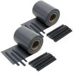  PVC belátásgátló szalag antracit 70 m x 19 cm 650 g/m2 61742